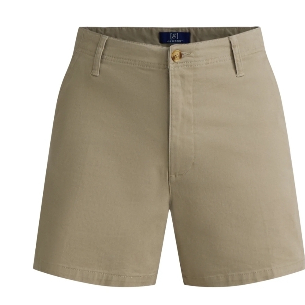 George Stone Wash Men's Big & Tall Flat Front Relaxed Fit Shorts 944